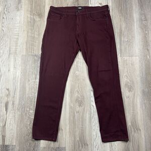 Paige Jeans‎ Lennox Mens 36 (Fits 38x31) Slim Straight Rayon Stretch Pants FLAW